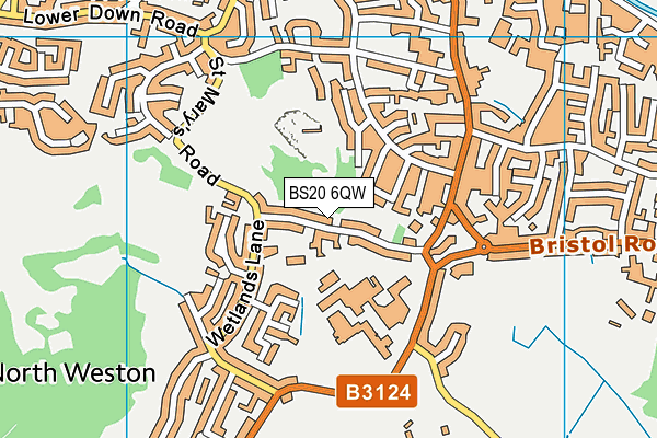 BS20 6QW map - OS VectorMap District (Ordnance Survey)