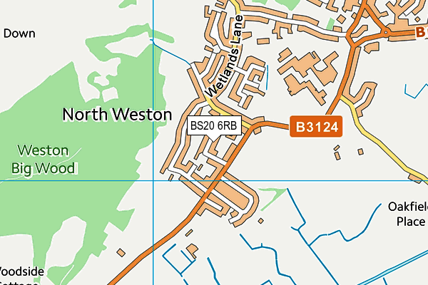 BS20 6RB map - OS VectorMap District (Ordnance Survey)