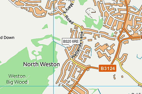 BS20 6RE map - OS VectorMap District (Ordnance Survey)