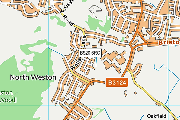 BS20 6RG map - OS VectorMap District (Ordnance Survey)