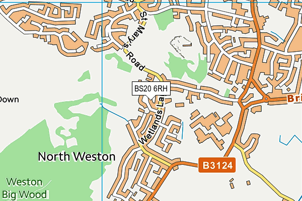 BS20 6RH map - OS VectorMap District (Ordnance Survey)