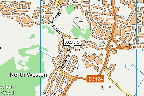 BS20 6RJ map - OS VectorMap District (Ordnance Survey)