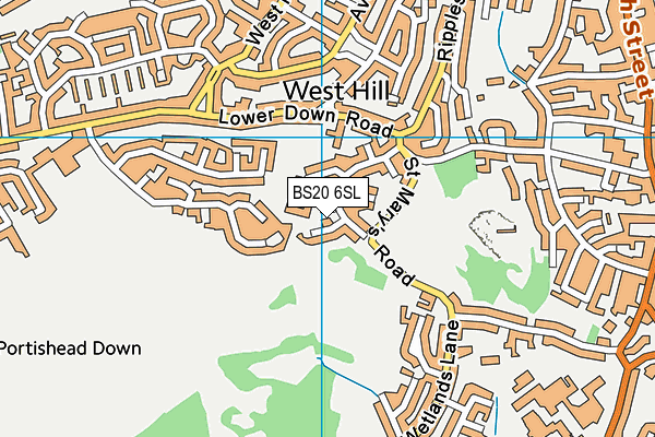 BS20 6SL map - OS VectorMap District (Ordnance Survey)