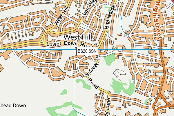 BS20 6SN map - OS VectorMap District (Ordnance Survey)