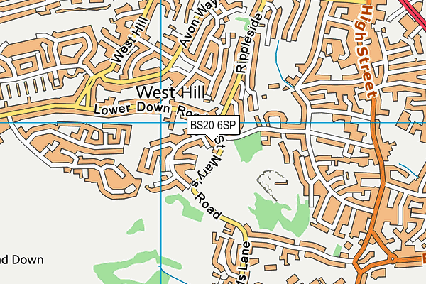 BS20 6SP map - OS VectorMap District (Ordnance Survey)