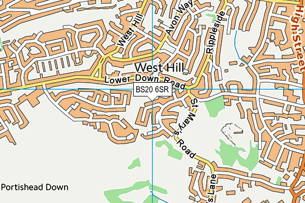 BS20 6SR map - OS VectorMap District (Ordnance Survey)
