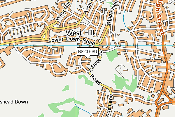 BS20 6SU map - OS VectorMap District (Ordnance Survey)