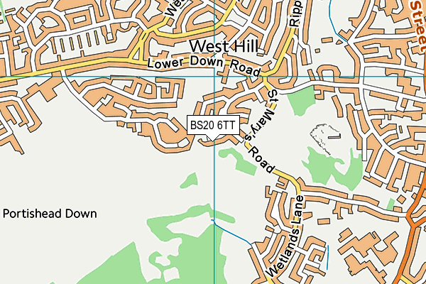 BS20 6TT map - OS VectorMap District (Ordnance Survey)