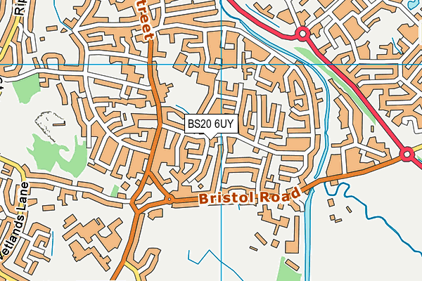 BS20 6UY map - OS VectorMap District (Ordnance Survey)