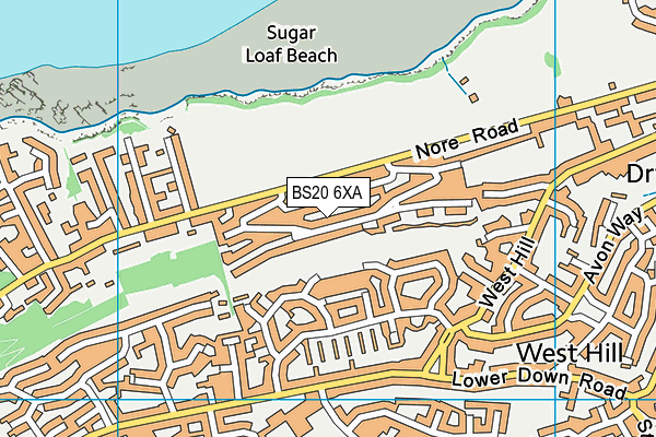 BS20 6XA map - OS VectorMap District (Ordnance Survey)