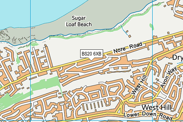 BS20 6XB map - OS VectorMap District (Ordnance Survey)