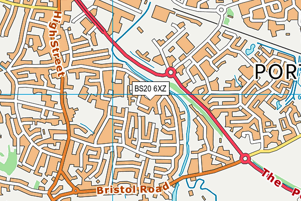 BS20 6XZ map - OS VectorMap District (Ordnance Survey)