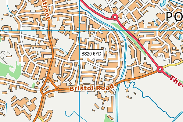 BS20 6YD map - OS VectorMap District (Ordnance Survey)