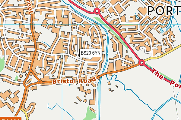 BS20 6YN map - OS VectorMap District (Ordnance Survey)