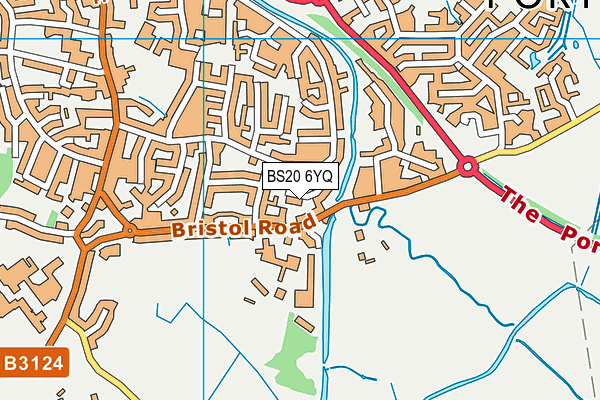 BS20 6YQ map - OS VectorMap District (Ordnance Survey)