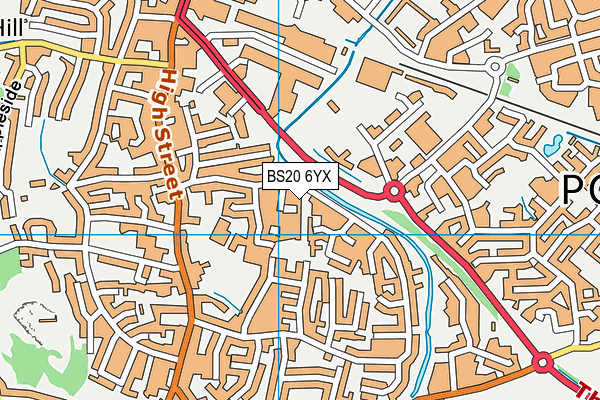 BS20 6YX map - OS VectorMap District (Ordnance Survey)