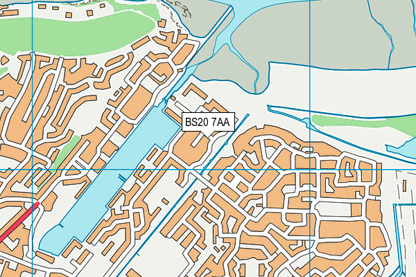 BS20 7AA map - OS VectorMap District (Ordnance Survey)