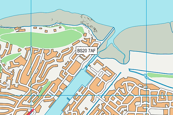 BS20 7AF map - OS VectorMap District (Ordnance Survey)