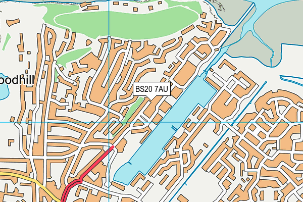 BS20 7AU map - OS VectorMap District (Ordnance Survey)