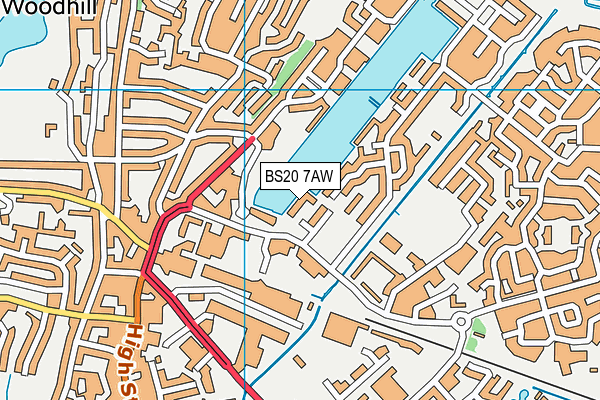 BS20 7AW map - OS VectorMap District (Ordnance Survey)