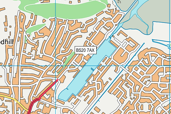 BS20 7AX map - OS VectorMap District (Ordnance Survey)
