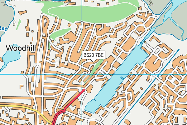 BS20 7BE map - OS VectorMap District (Ordnance Survey)