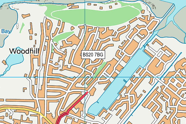 BS20 7BG map - OS VectorMap District (Ordnance Survey)