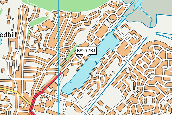 BS20 7BJ map - OS VectorMap District (Ordnance Survey)