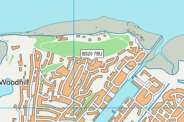 BS20 7BU map - OS VectorMap District (Ordnance Survey)