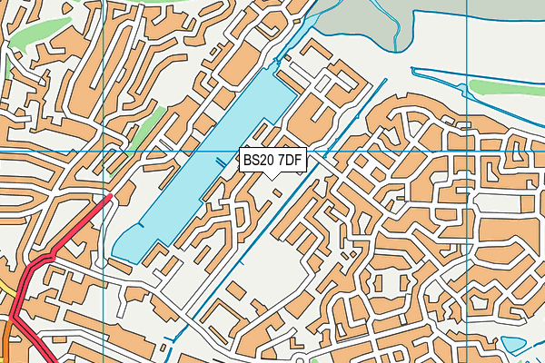 BS20 7DF map - OS VectorMap District (Ordnance Survey)