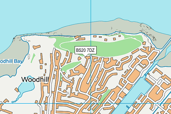 BS20 7DZ map - OS VectorMap District (Ordnance Survey)
