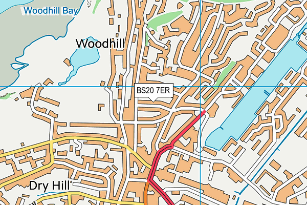 BS20 7ER map - OS VectorMap District (Ordnance Survey)