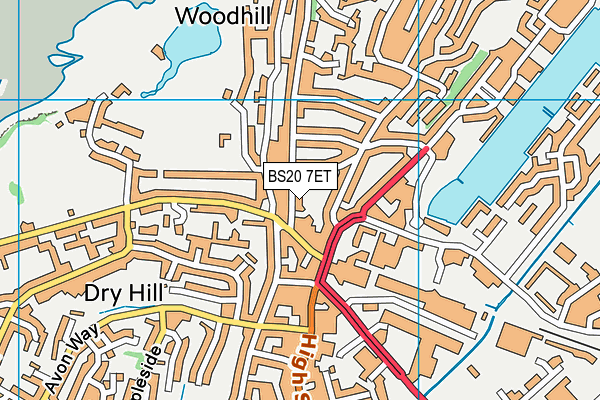 BS20 7ET map - OS VectorMap District (Ordnance Survey)