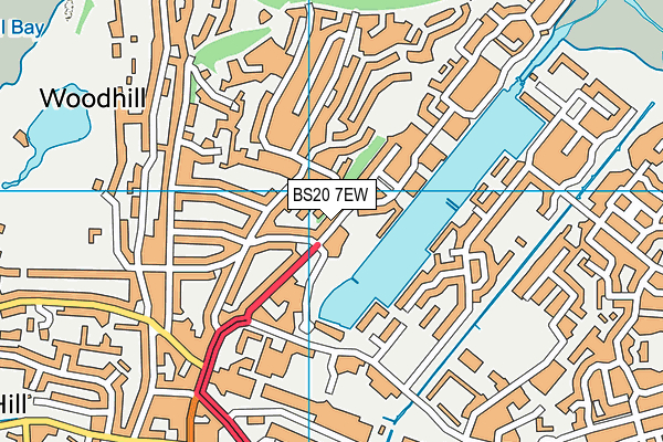 BS20 7EW map - OS VectorMap District (Ordnance Survey)