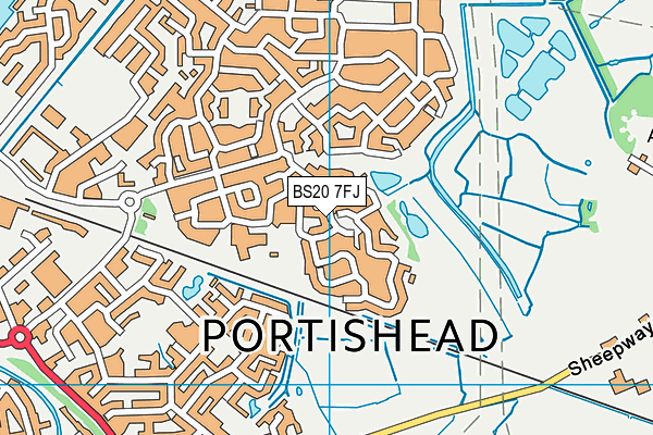 BS20 7FJ map - OS VectorMap District (Ordnance Survey)