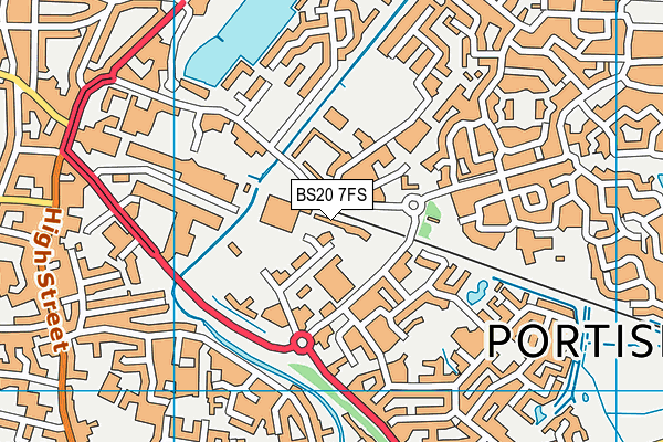 BS20 7FS map - OS VectorMap District (Ordnance Survey)