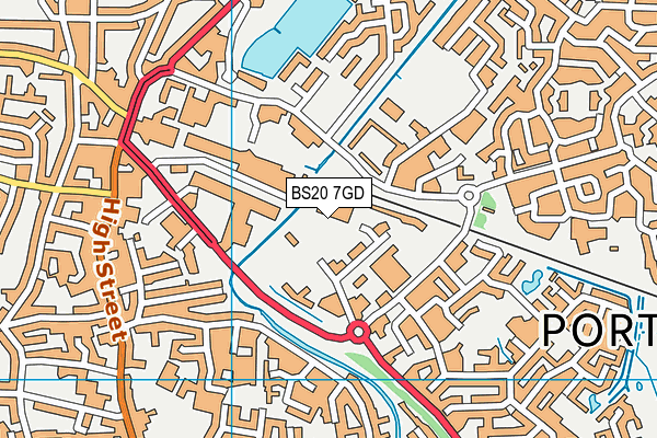 BS20 7GD map - OS VectorMap District (Ordnance Survey)