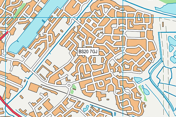 BS20 7GJ map - OS VectorMap District (Ordnance Survey)