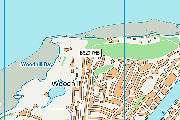 Portishead Lawn Tennis Club map (BS20 7HB) - OS VectorMap District (Ordnance Survey)