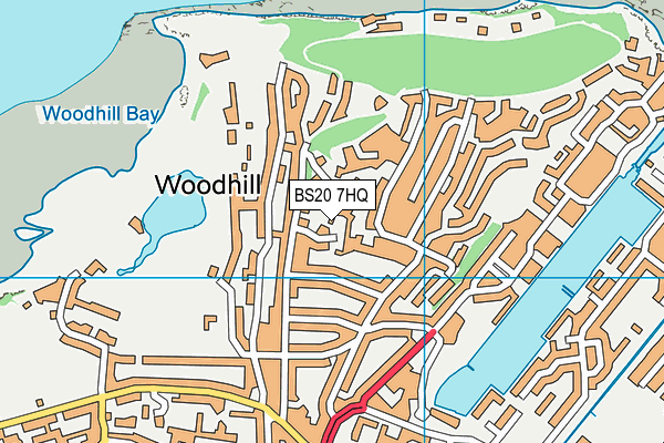 BS20 7HQ map - OS VectorMap District (Ordnance Survey)