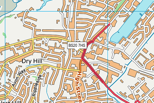 BS20 7HS map - OS VectorMap District (Ordnance Survey)