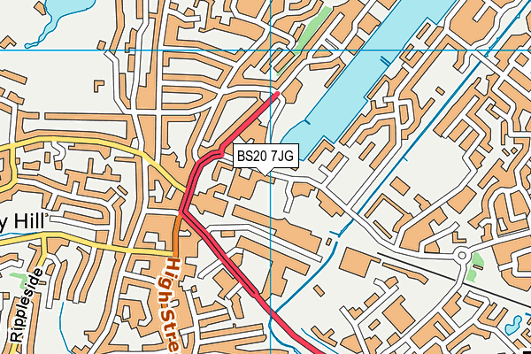 BS20 7JG map - OS VectorMap District (Ordnance Survey)