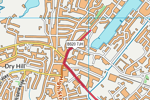 BS20 7JH map - OS VectorMap District (Ordnance Survey)
