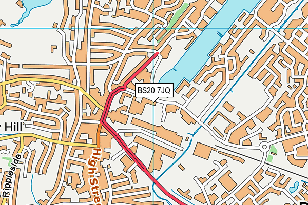 BS20 7JQ map - OS VectorMap District (Ordnance Survey)