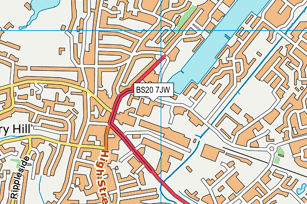 BS20 7JW map - OS VectorMap District (Ordnance Survey)