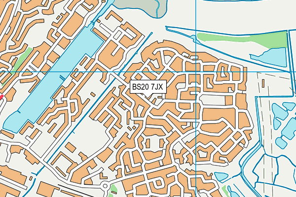 BS20 7JX map - OS VectorMap District (Ordnance Survey)