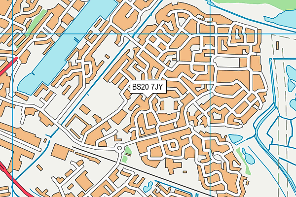 BS20 7JY map - OS VectorMap District (Ordnance Survey)