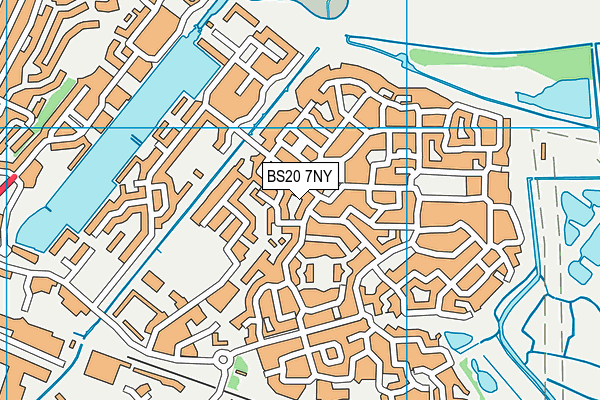 BS20 7NY map - OS VectorMap District (Ordnance Survey)
