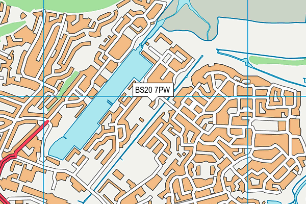 BS20 7PW map - OS VectorMap District (Ordnance Survey)