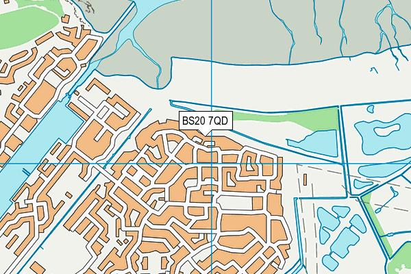 BS20 7QD map - OS VectorMap District (Ordnance Survey)